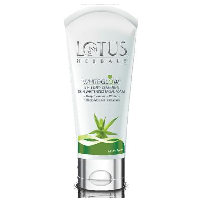 Lotus Herbals Whiteglow 3 in 1 Deep Cleansing Skin Whitening Facial Foam - 100 gm