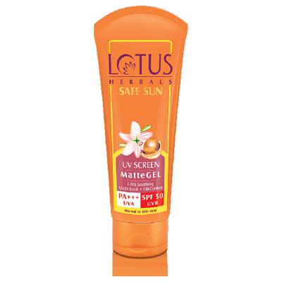 Lotus Herbals Safe Sun UV Sunscreen Matte Gel PA+++ Spf - 50 - 100g