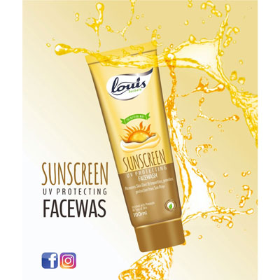 Louis Herbals Sun Screen UV Protecting Face Wash 100ml