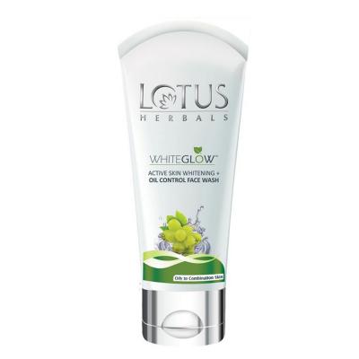 Lotus Herbals Whiteglow Active Skin Whitening + Oil Control Face Wash - 100 gm
