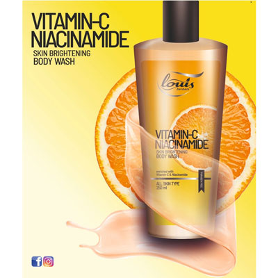 Louis Herbals Vitamine-c Niacinamide Skin Brightening Body Wash 250ml