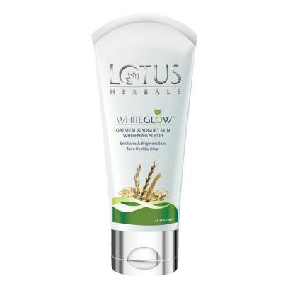 Lotus Herbals Whiteglow Oatmeal & Yogurt Skin Whitening Scrub - 100 gm
