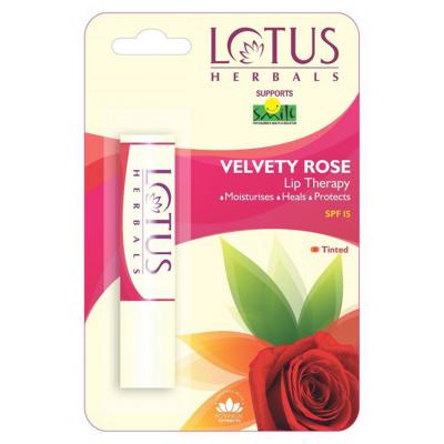 Lotus Herbals Lip Therapy Velvety Rose - 4 gm