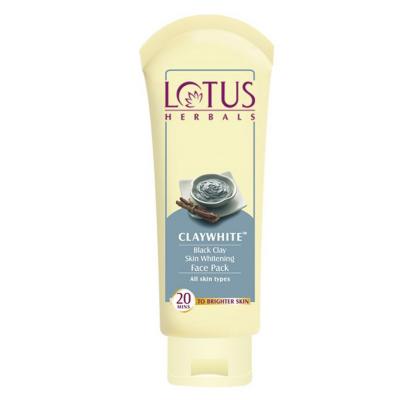Lotus Herbals Claywhite Black Clay Skin Whitening Face Pack - 120 gm