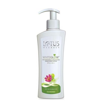 Lotus Herbals Whiteglow Skin Whitening & Brightening Hand & Body Lotion SPF-25 I PA+++ - 300ml