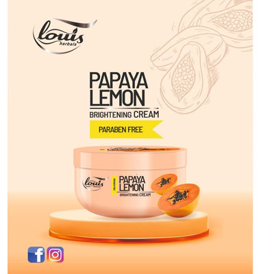  Louis Herbals Papaya Lemon Brightening Cream 250gm