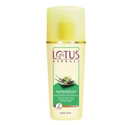 Lotus Herbals AlphaMoist Alpha Hydroxy Skin Renewal OilFree Moisturiser 170ml