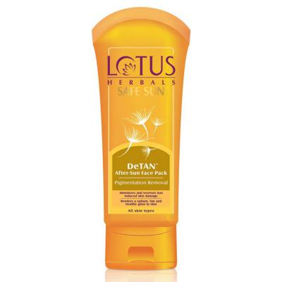 Lotus Herbals Safe Sun DeTAN Pigmentation Removal After-Sun Face Pack - 100g